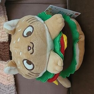Burger Cat Plush Toy NWT